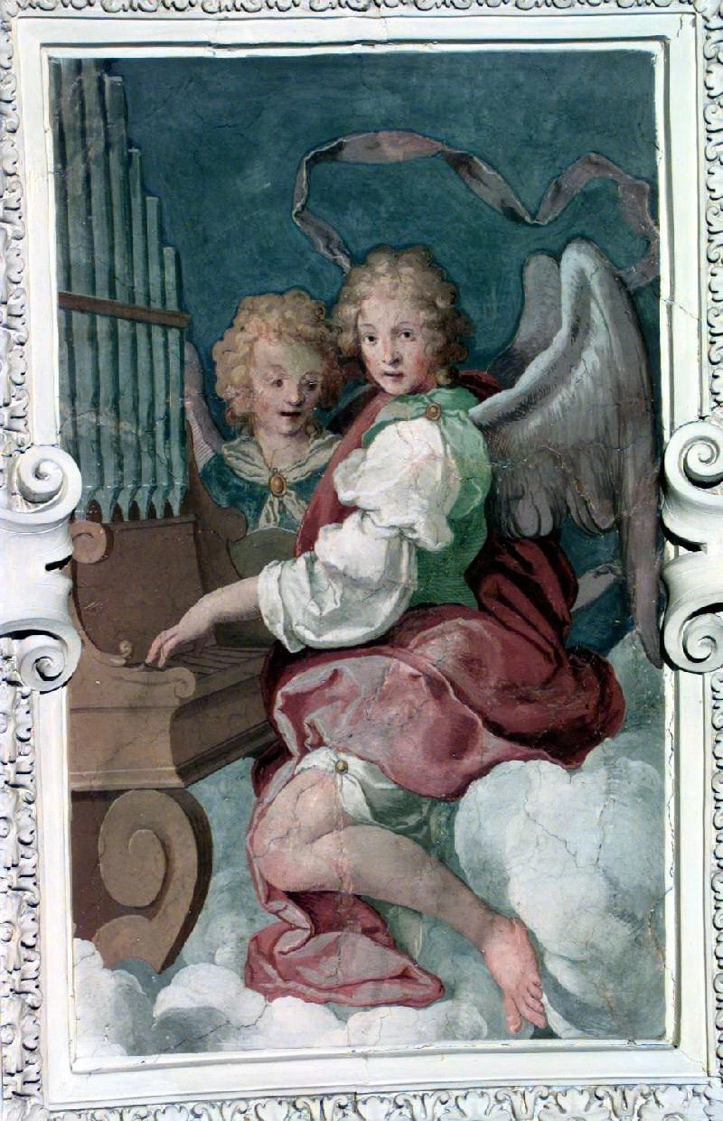 Angeli musicanti con organo